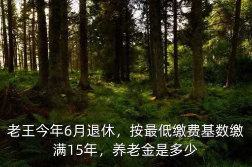 老王今年6月退休，按最低繳費基數(shù)繳滿15年，養(yǎng)老金是多少