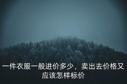一件衣服一般進(jìn)價(jià)多少，賣出去價(jià)格又應(yīng)該怎樣標(biāo)價(jià)