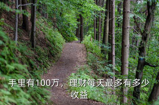 手里有100萬，理財每天最多有多少收益