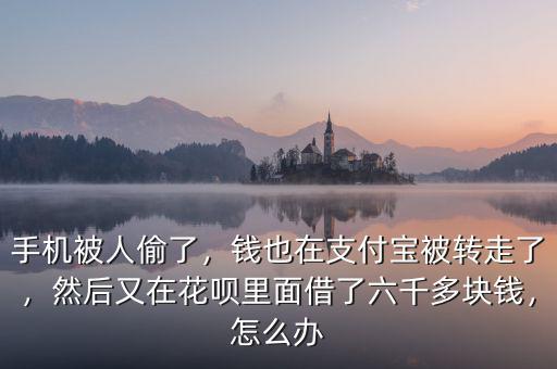手機被人偷了，錢也在支付寶被轉(zhuǎn)走了，然后又在花唄里面借了六千多塊錢，怎么辦