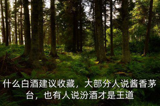 什么白酒建議收藏，大部分人說醬香茅臺，也有人說汾酒才是王道