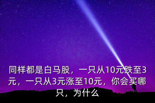 同樣都是白馬股，一只從10元跌至3元，一只從3元漲至10元，你會(huì)買(mǎi)哪只，為什么