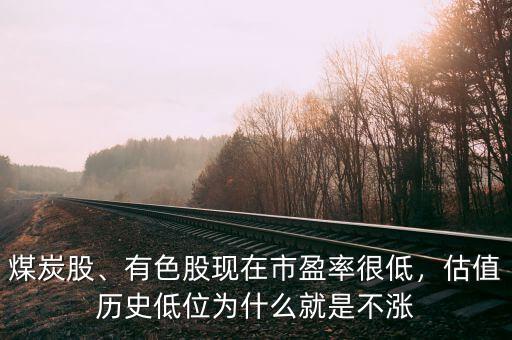 煤炭股、有色股現(xiàn)在市盈率很低，估值歷史低位為什么就是不漲