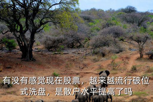 有沒(méi)有感覺(jué)現(xiàn)在股票，越來(lái)越流行破位式洗盤(pán)，是散戶(hù)水平提高了嗎