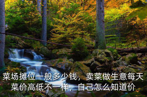 菜場攤位一般多少錢，賣菜做生意每天菜價高低不一樣，自己怎么知道價