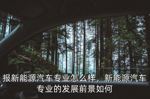 報新能源汽車專業(yè)怎么樣，新能源汽車專業(yè)的發(fā)展前景如何