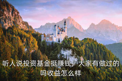 聽人說投資基金挺賺錢，大家有做過的嗎收益怎么樣
