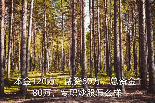 本金120萬(wàn)，融資60萬(wàn)，總資金180萬(wàn)，專職炒股怎么樣