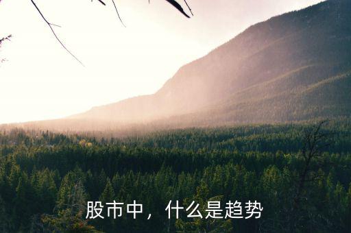 股市中，什么是趨勢