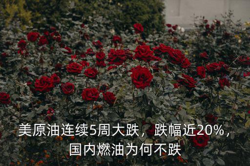 美原油連續(xù)5周大跌，跌幅近20%，國(guó)內(nèi)燃油為何不跌