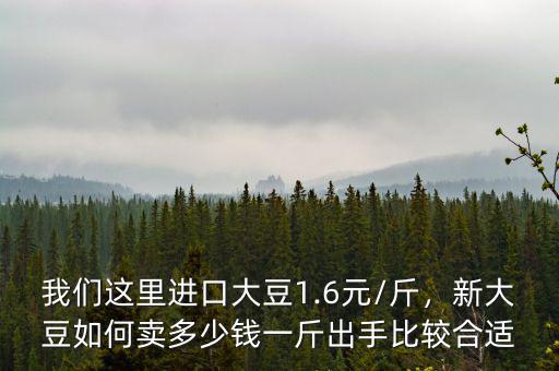 我們這里進(jìn)口大豆1.6元/斤，新大豆如何賣(mài)多少錢(qián)一斤出手比較合適