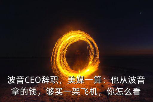 波音CEO辭職，美媒一算：他從波音拿的錢，夠買一架飛機(jī)，你怎么看
