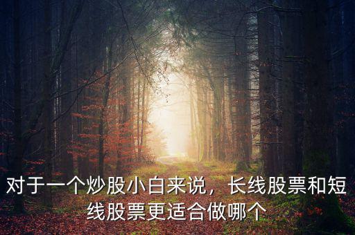 對于一個炒股小白來說，長線股票和短線股票更適合做哪個