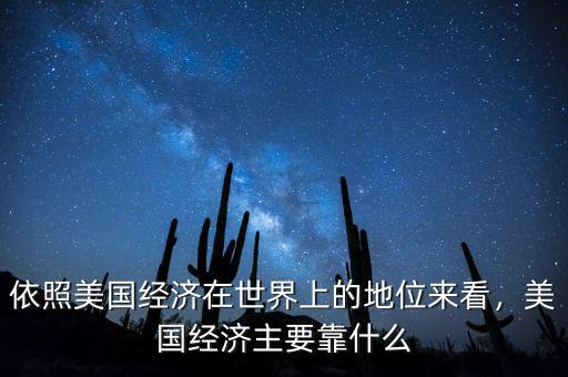依照美國(guó)經(jīng)濟(jì)在世界上的地位來(lái)看，美國(guó)經(jīng)濟(jì)主要靠什么