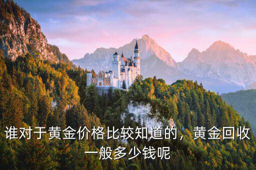 誰對于黃金價格比較知道的，黃金回收一般多少錢呢