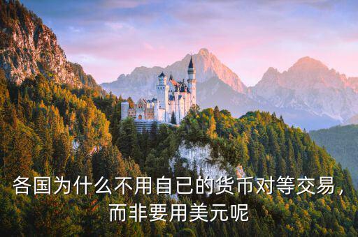 各國為什么不用自已的貨幣對等交易，而非要用美元呢