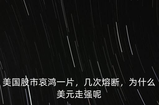 美國(guó)股市哀鴻一片，幾次熔斷，為什么美元走強(qiáng)呢