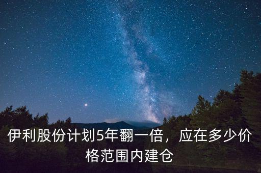 伊利股份計(jì)劃5年翻一倍，應(yīng)在多少價(jià)格范圍內(nèi)建倉