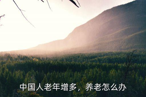 中國(guó)人老年增多，養(yǎng)老怎么辦