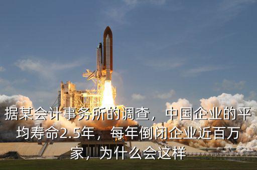 據(jù)某會(huì)計(jì)事務(wù)所的調(diào)查，中國(guó)企業(yè)的平均壽命2.5年，每年倒閉企業(yè)近百萬家，為什么會(huì)這樣