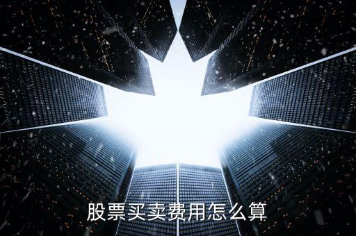 股票買賣費(fèi)用怎么算