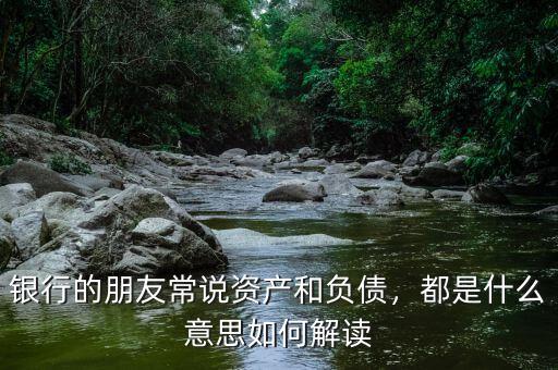 銀行的朋友常說資產(chǎn)和負(fù)債，都是什么意思如何解讀