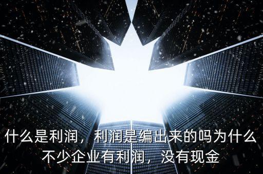 什么是利潤，利潤是編出來的嗎為什么不少企業(yè)有利潤，沒有現(xiàn)金