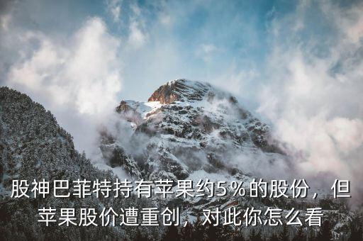 股神巴菲特持有蘋果約5％的股份，但蘋果股價(jià)遭重創(chuàng)，對此你怎么看