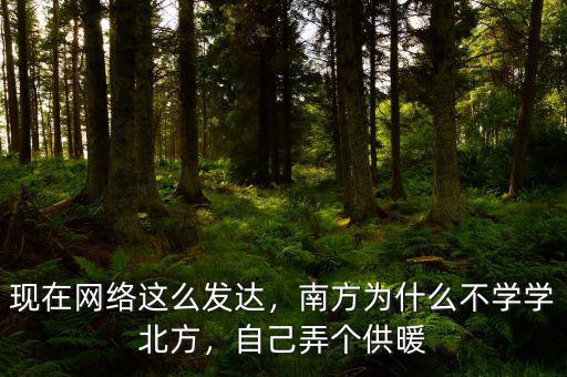現(xiàn)在網(wǎng)絡(luò)這么發(fā)達(dá)，南方為什么不學(xué)學(xué)北方，自己弄個(gè)供暖