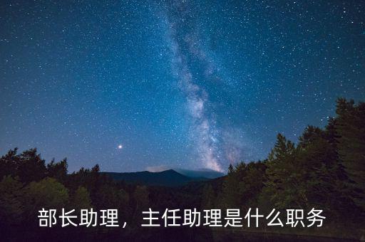 部長(zhǎng)助理，主任助理是什么職務(wù)