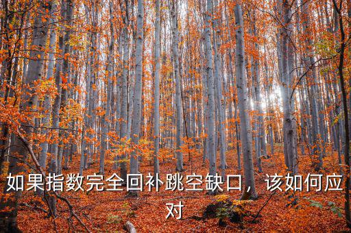 如果指數完全回補跳空缺口，該如何應對