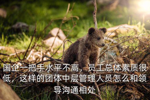 國企一把手水平不高，員工總體素質很低，這樣的團體中層管理人員怎么和領導溝通相處