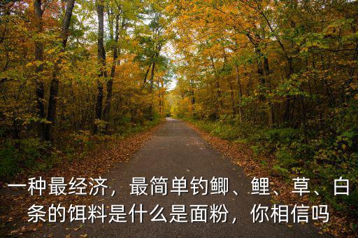 一種最經(jīng)濟(jì)，最簡(jiǎn)單釣鯽、鯉、草、白條的餌料是什么是面粉，你相信嗎