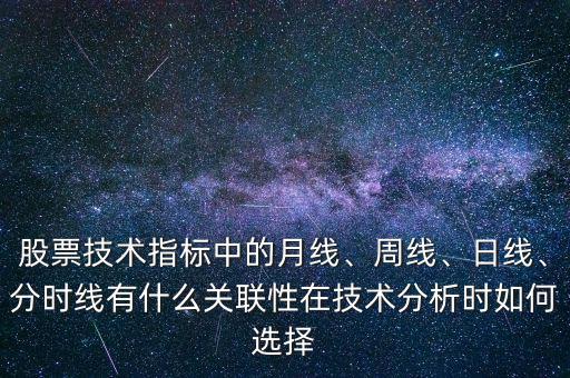 股票技術(shù)指標中的月線、周線、日線、分時線有什么關(guān)聯(lián)性在技術(shù)分析時如何選擇