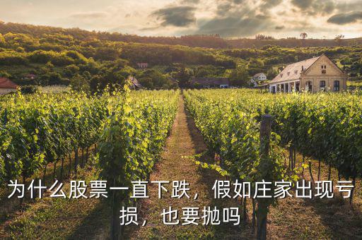 為什么股票一直下跌，假如莊家出現(xiàn)虧損，也要拋嗎