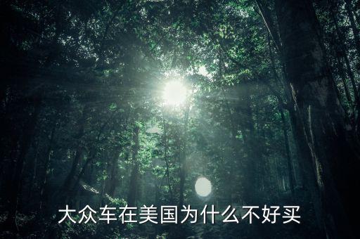 美國(guó)為什么調(diào)查大眾,大眾車在美國(guó)為什么不好買(mǎi)