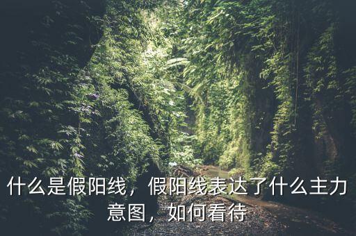 出現假陽線是什么原因,什么是假陽線