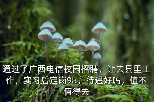 通過了廣西電信校園招聘，讓去縣里工作，實(shí)習(xí)后定崗9a，待遇好嗎，值不值得去