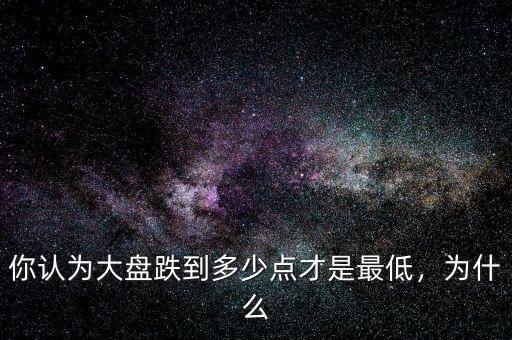 你認為大盤跌到多少點才是最低，為什么