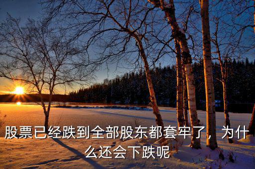 股票已經跌到全部股東都套牢了，為什么還會下跌呢