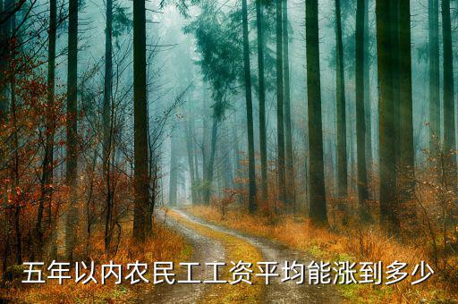 五年以內農民工工資平均能漲到多少