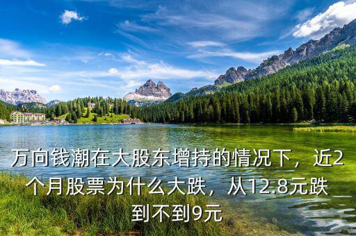 萬向錢潮在大股東增持的情況下，近2個月股票為什么大跌，從12.8元跌到不到9元