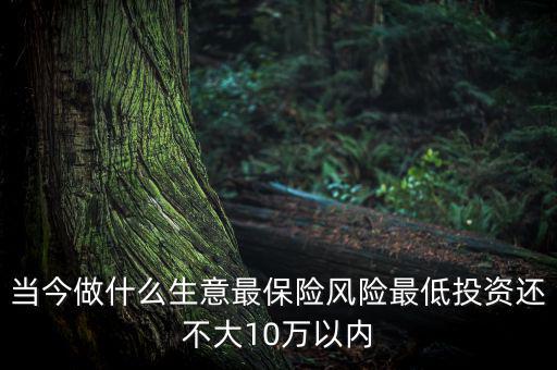 當今做什么生意最保險風(fēng)險最低投資還不大10萬以內(nèi)