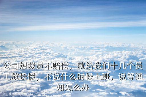公司想裁員不賠償，就給我們十幾個(gè)員工放長假，不說什么時(shí)候上班，說等通知怎么辦