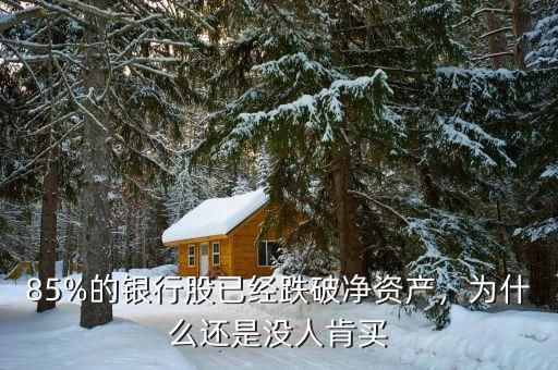 85%的銀行股已經(jīng)跌破凈資產(chǎn)，為什么還是沒人肯買