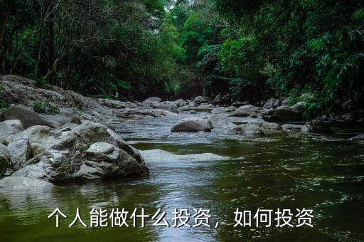 個人能做什么投資，如何投資