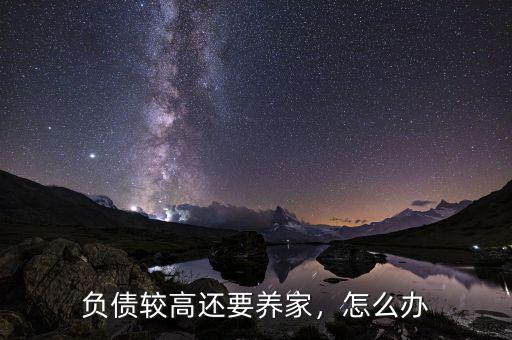 負(fù)債較高還要養(yǎng)家，怎么辦