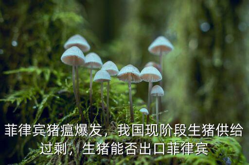 菲律賓豬瘟爆發(fā)，我國現(xiàn)階段生豬供給過剩，生豬能否出口菲律賓