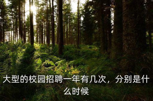 大型的校園招聘一年有幾次，分別是什么時候