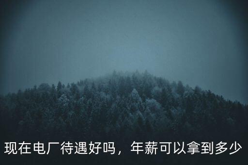 現(xiàn)在電廠待遇好嗎，年薪可以拿到多少